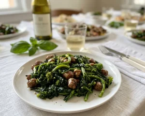 Broccoletti e salsiccia